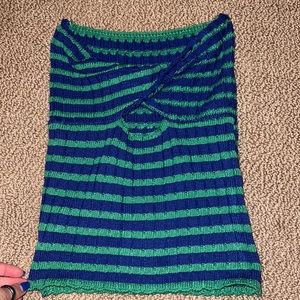 knit tube top w/ front criss-cross🌎🪻🪼